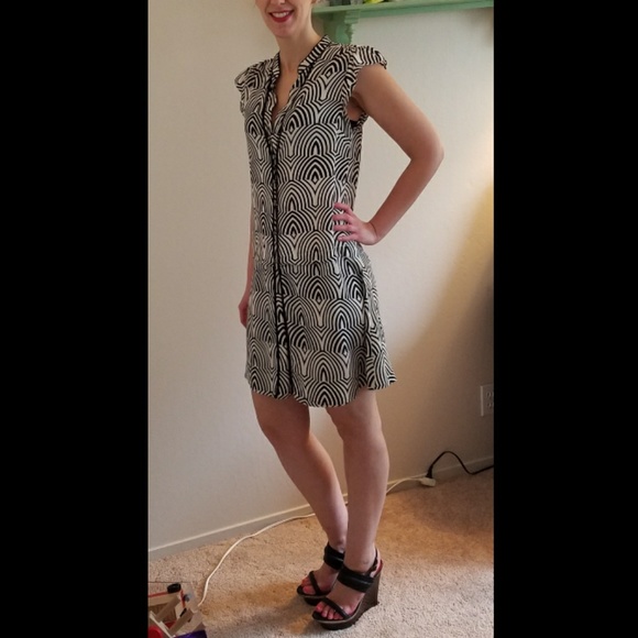 Marc by Marc Jacobs Silk Graphic Print Dress - Picture 5 of 5